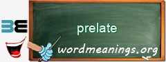 WordMeaning blackboard for prelate